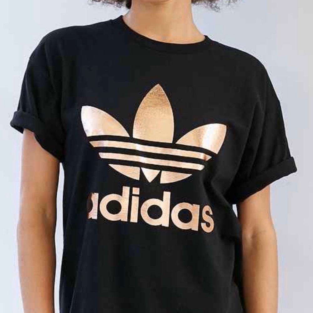 adidas Originals Rose Gold Double Logo Tee